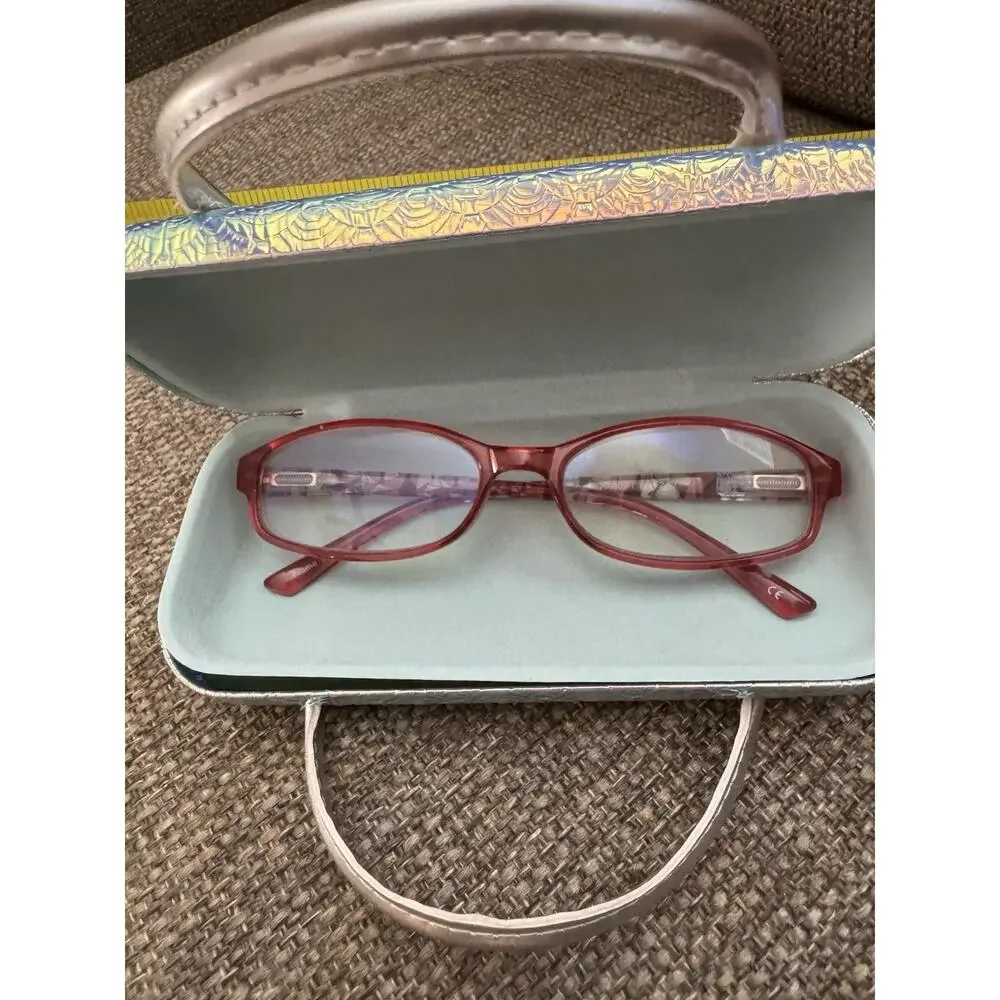 Reading Glasses Youth C2 +2.50 with Eyeglasses Case 7”x4”Hard Shell